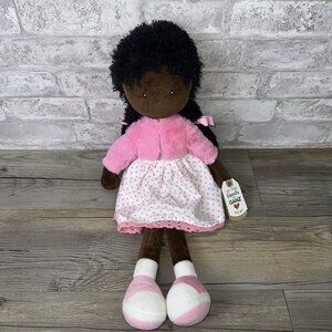 Ganz ROSEMARY Rag Doll with Brown Skin and Black Curly Hair African-American